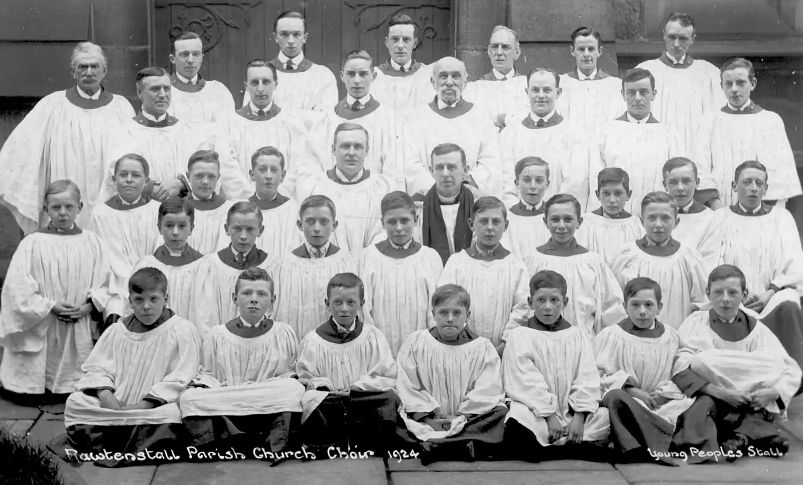 Rawtenstall Parish Church Choir, 1924, from Nosher's Family History - 1880-1955