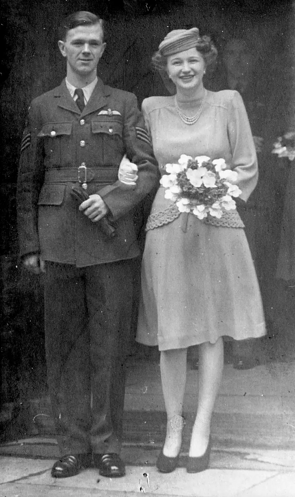 Joseph and Margaret on their wedding, circa 1946, from Nosher's Family History - 1880-1955