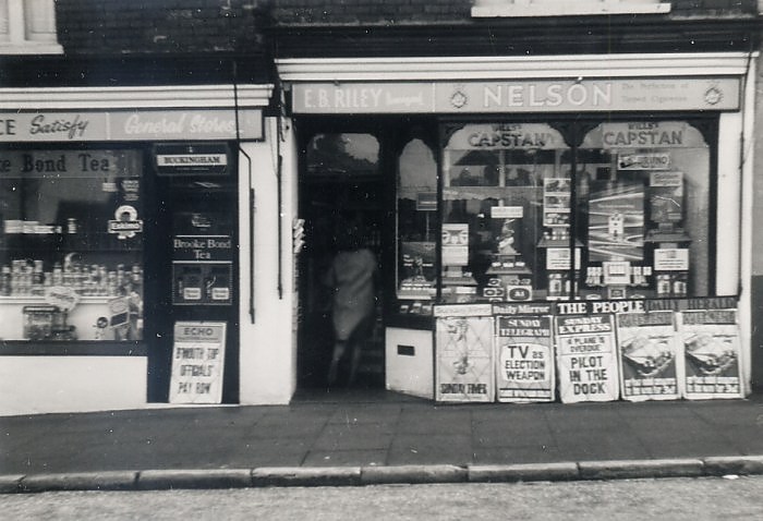 Nosher's Family History - 1880-1955: Elsie and John Riley's newsagent shop in Bournemouth