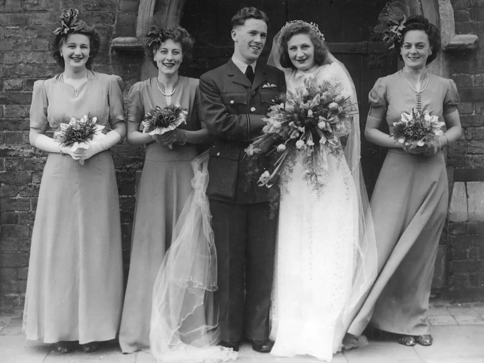 James's wedding, 1947. Leftmost, Margaret, from Nosher's Family History - 1880-1955