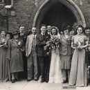 James's wedding - Jo, his brother, is 6th from left, Nosher's Family History - 1880-1955