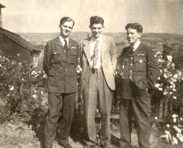 Joseph, unknown and James, c.1947 from Nosher's Family History - 1880-1955