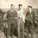 Joseph, unknown and James, c.1947. Joseph and James wear the insignia of a Flight Sergeant