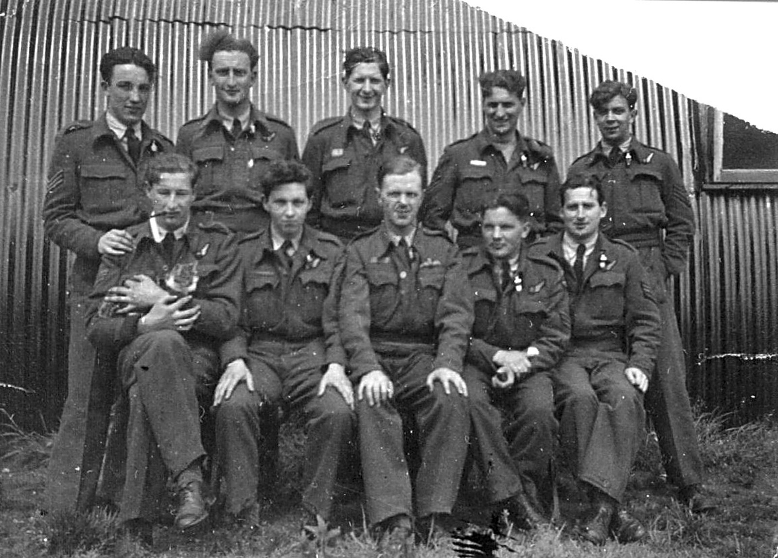 Grandad's RAF Days - Miscellaneous Dates: A wartime crew photo