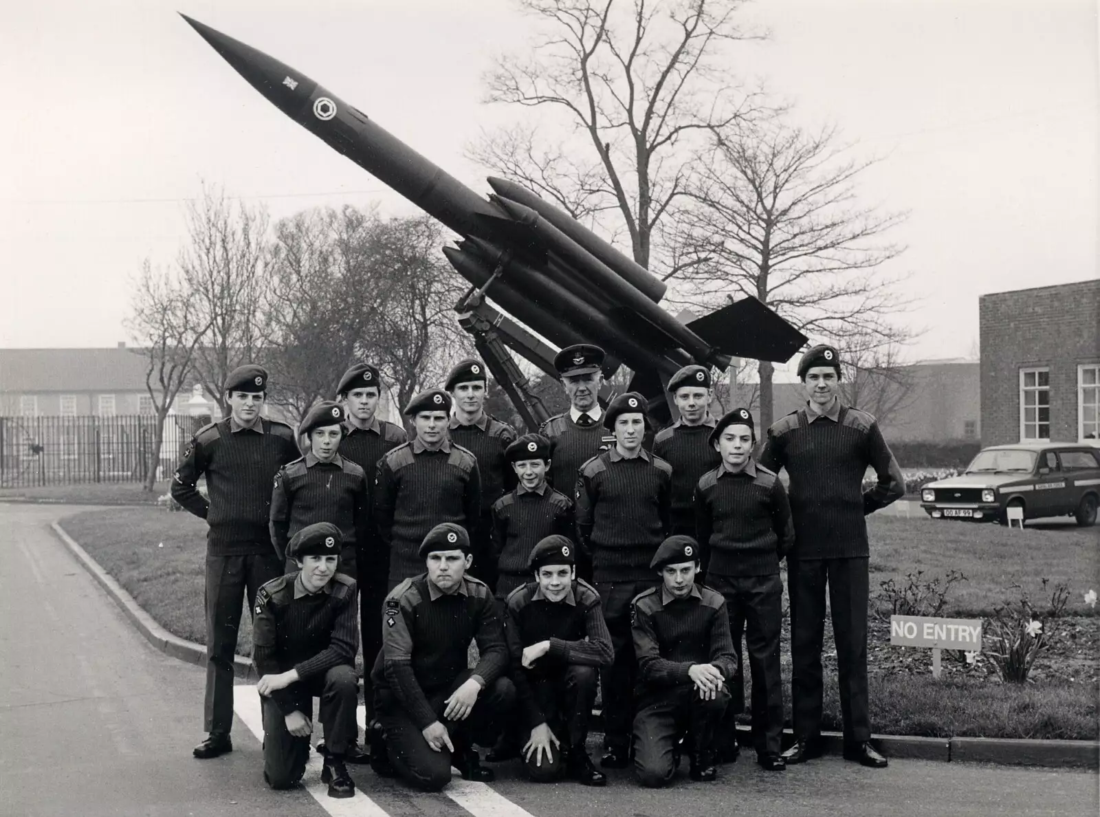 West Raynham, 2nd April 1981, 3rd from right, back row, from Grandad's RAF Days - Miscellaneous Dates