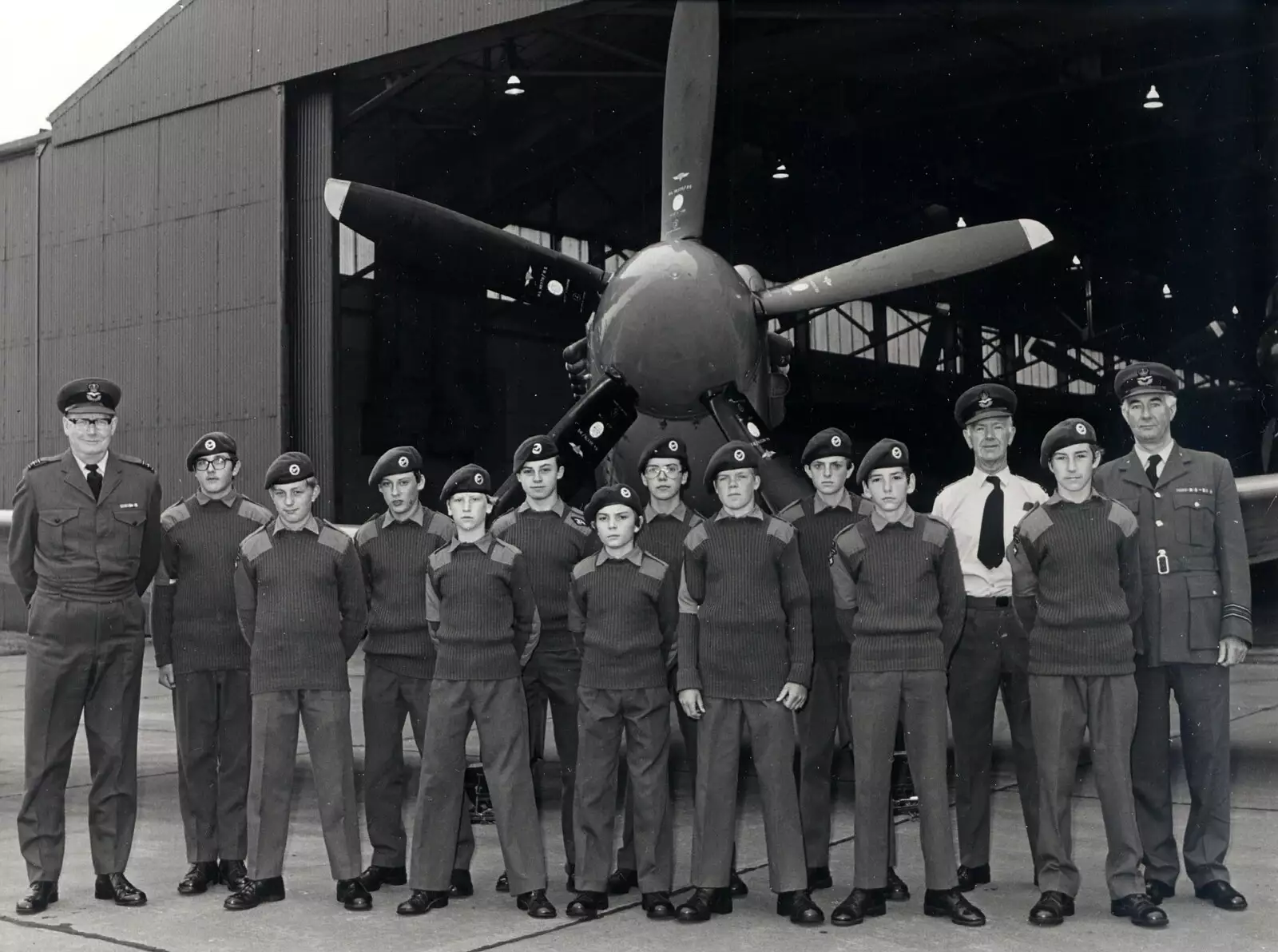 RAF Conningsby, August 1980, 2nd from right, from Grandad's RAF Days - Miscellaneous Dates