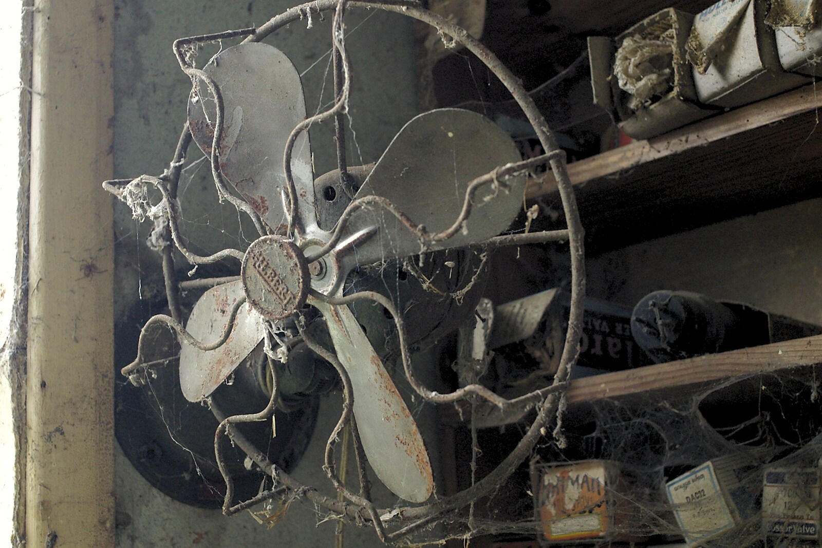 A fantastic old fan from An Elegy for a Shed, Hopton, Suffolk - 28th March 2005
