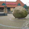 The Safeway granite rock - home of Gort, The SCC Social Club and the  Demolition of Diss Publishing, Ipswich and Diss - 2nd April 2005