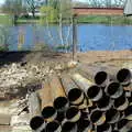 A heap of pipes, Norwich Market, the BSCC at Occold, and Diss Publishing - 10th April 2005