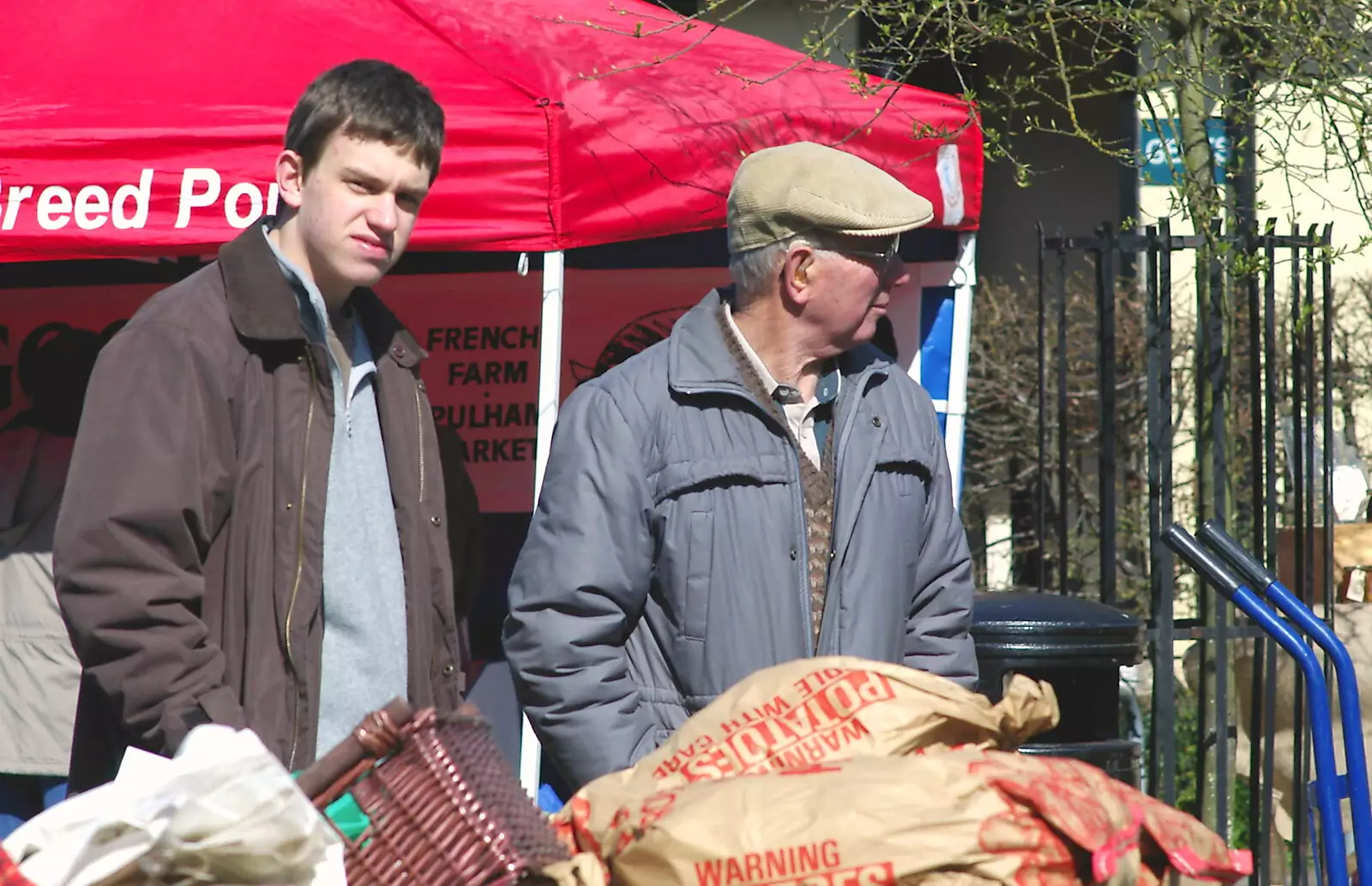 The Potato People on the market, from Norwich Market, the BSCC at Occold, and Diss Publishing - 10th April 2005