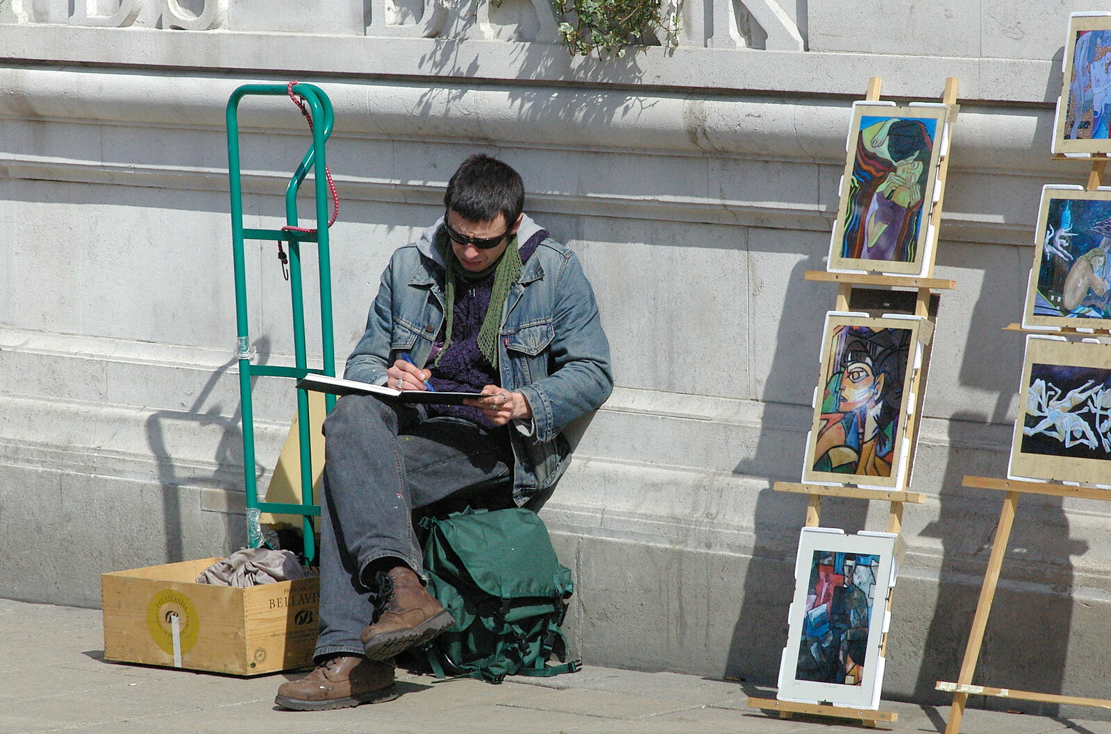 The painter does more, er, sketching from Norwich Market, the BSCC at Occold, and Diss Publishing - 10th April 2005
