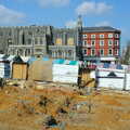 The missing market, looking towards Guildhall, Norwich Market, the BSCC at Occold, and Diss Publishing - 10th April 2005