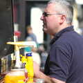 Norwich Market, the BSCC at Occold, and Diss Publishing - 10th April 2005, Keith from Castle Fruit at Andy's sausage van
