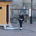 A guard patrols outside the Royal Palace, A Postcard From Stockholm: A Working Trip to Sweden - 24th April 2005