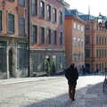 Down a cobbled street, A Postcard From Stockholm: A Working Trip to Sweden - 24th April 2005