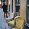 Armchairs in the street outside Café Bacci, A Postcard From Stockholm: A Working Trip to Sweden - 24th April 2005