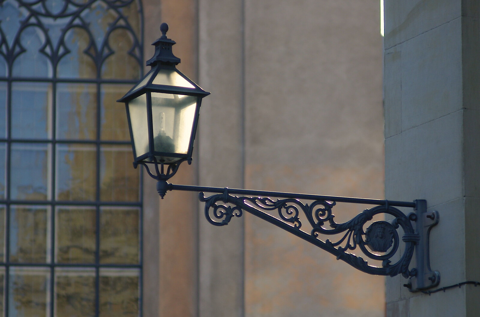 Architectural detail: a backlit streetlight from A Postcard From Stockholm: A Working Trip to Sweden - 24th April 2005