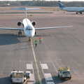 A plane comes onto the gate, A Postcard From Stockholm: A Working Trip to Sweden - 24th April 2005