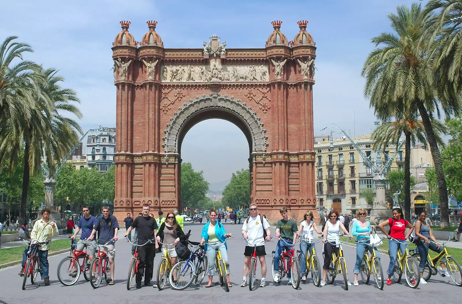 A tour-group photo, from A Trip to Barcelona, Catalunya, Spain - 29th April 2005