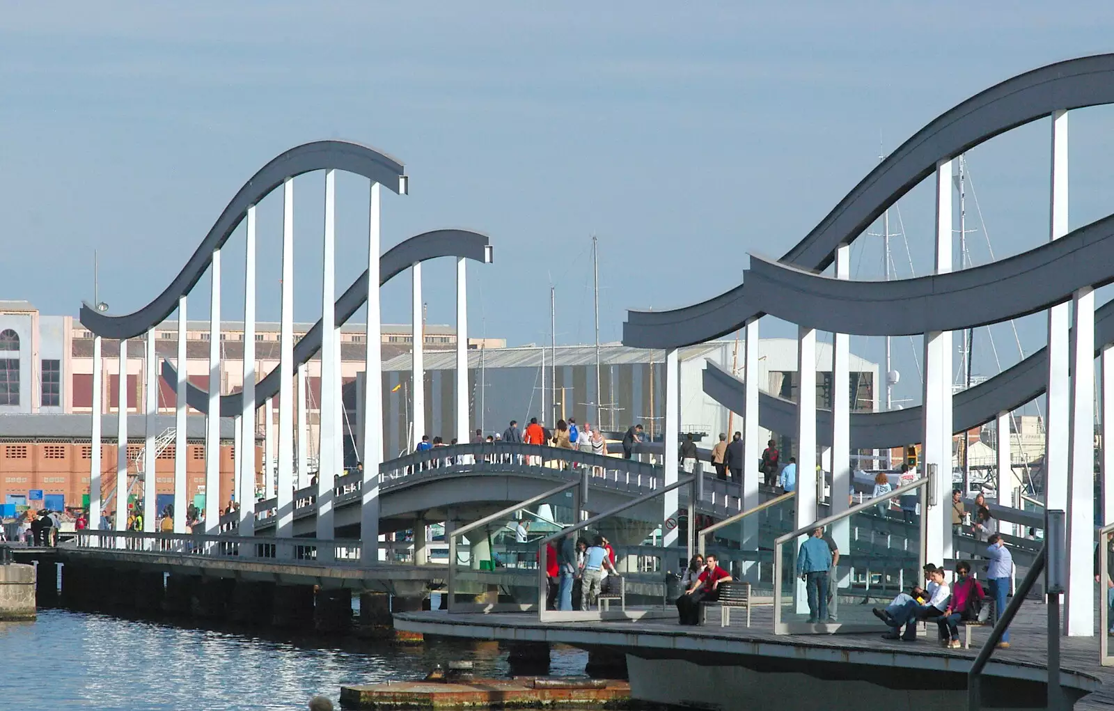 The bridge to the aquarium, from A Trip to Barcelona, Catalunya, Spain - 29th April 2005