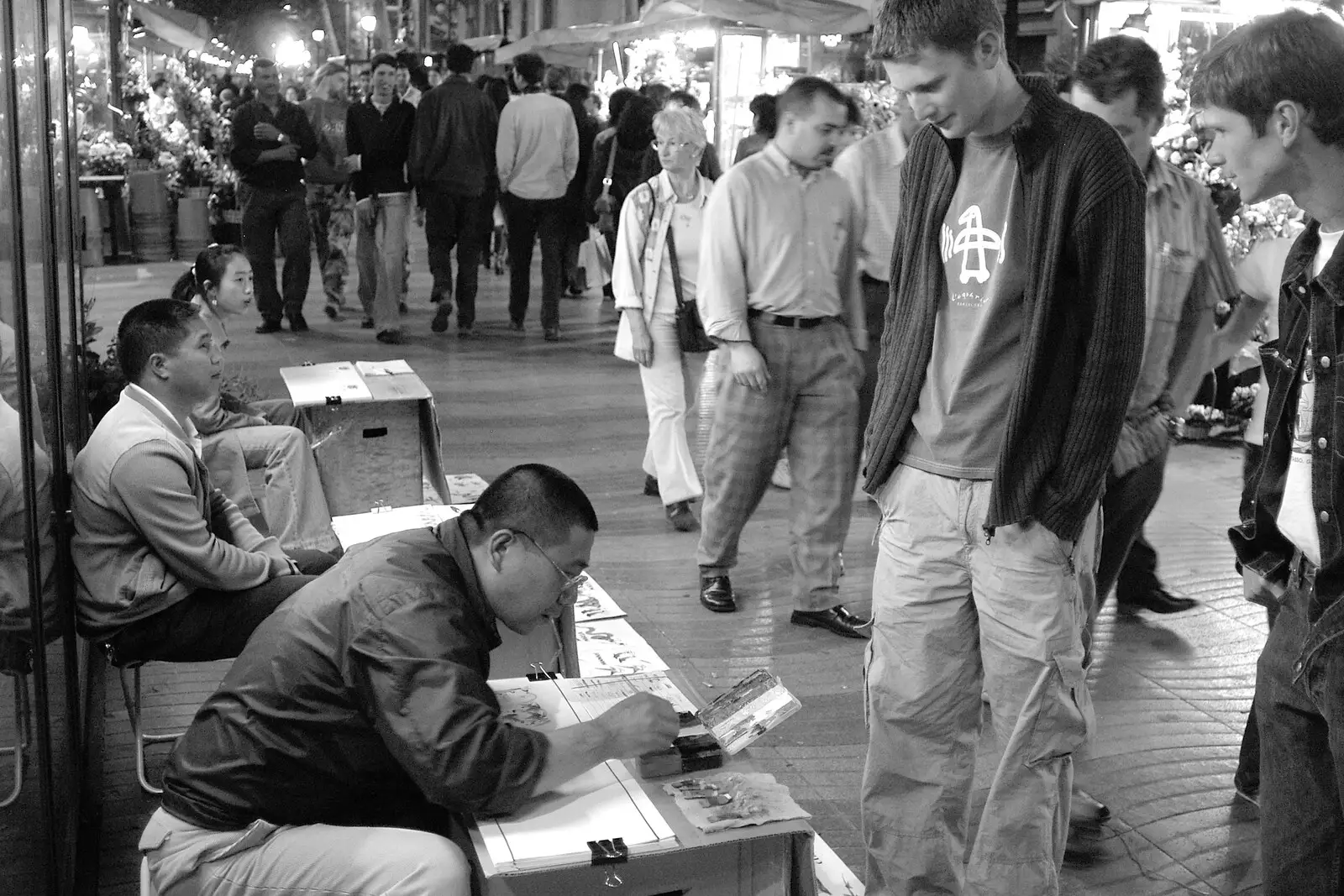 Names get done as Chinese characters, from A Trip to Barcelona, Catalunya, Spain - 29th April 2005