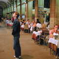 Ninja M looks forlornly into a restaurant window, A Trip to Barcelona, Catalunya, Spain - 29th April 2005