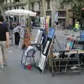 A dude waits for a painting to sell, Montjuïc and Sant Feliu de Guíxols, Barcelona, Catalunya - 30th April 2005