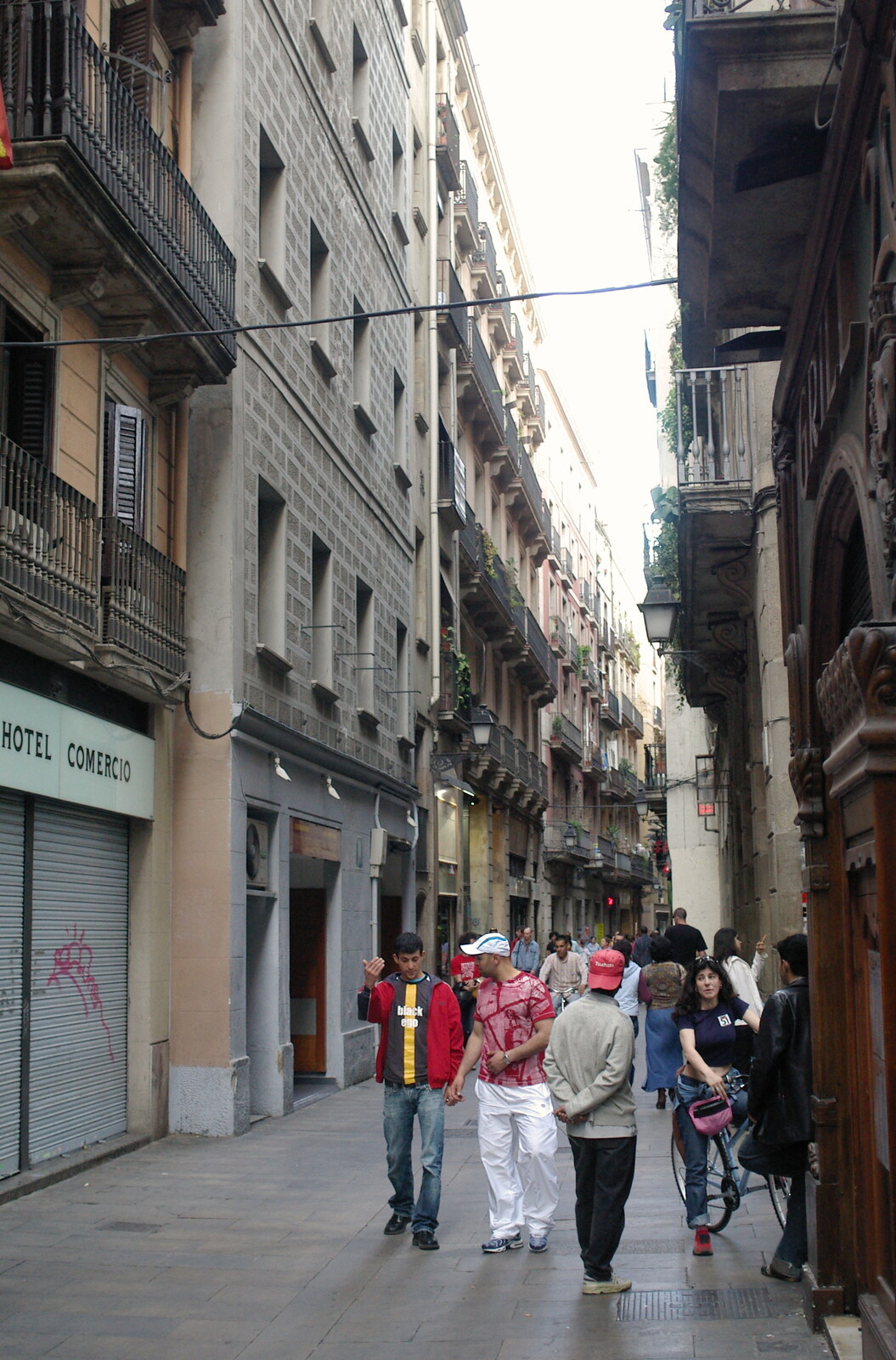 A side street from Montjuïc and Sant Feliu de Guíxols, Barcelona, Catalunya - 30th April 2005