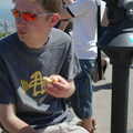 The Boy Phil eats something, Montjuïc and Sant Feliu de Guíxols, Barcelona, Catalunya - 30th April 2005