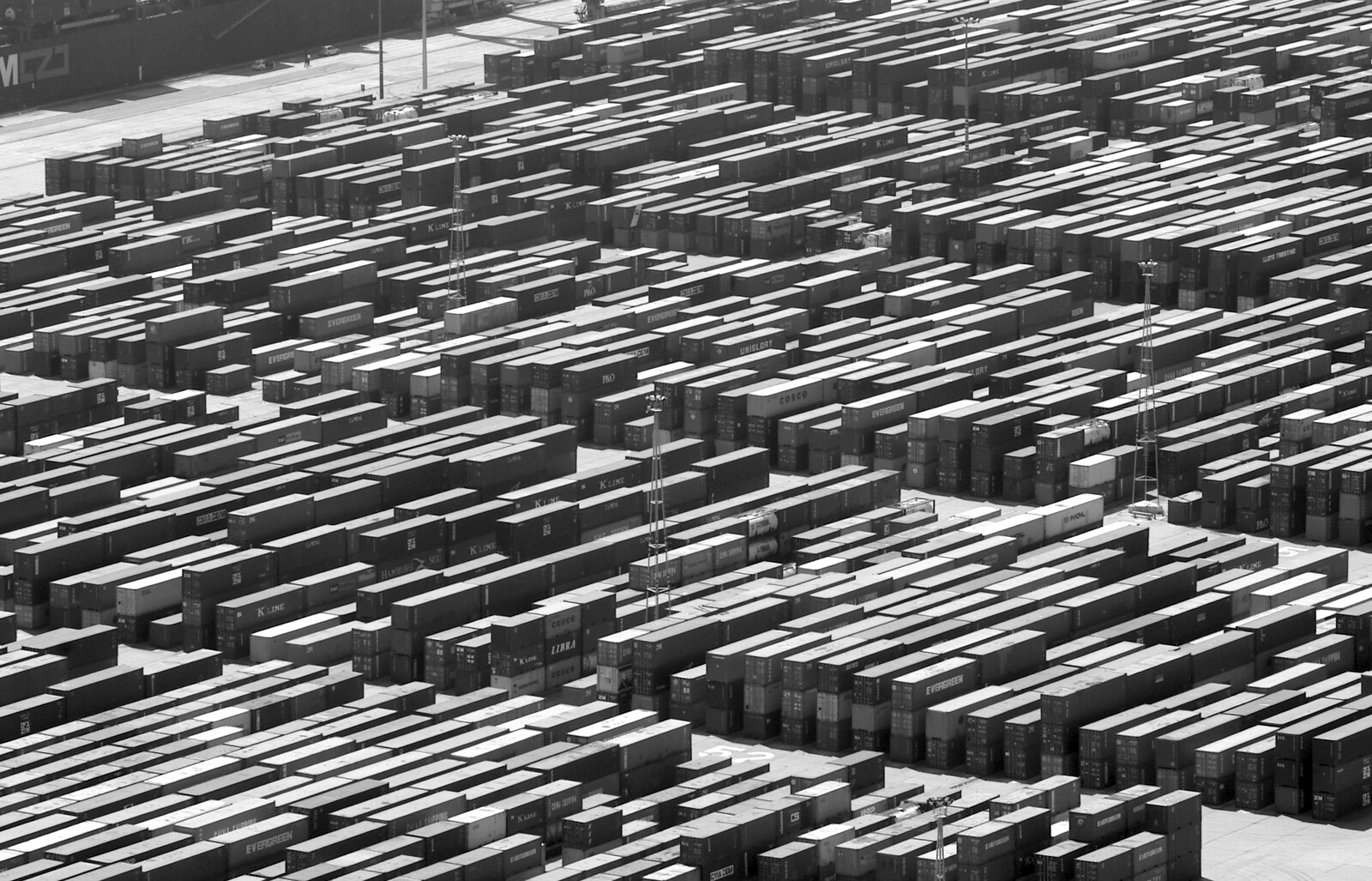 Thousands of containers lined up on the dockside from Montjuïc and Sant Feliu de Guíxols, Barcelona, Catalunya - 30th April 2005