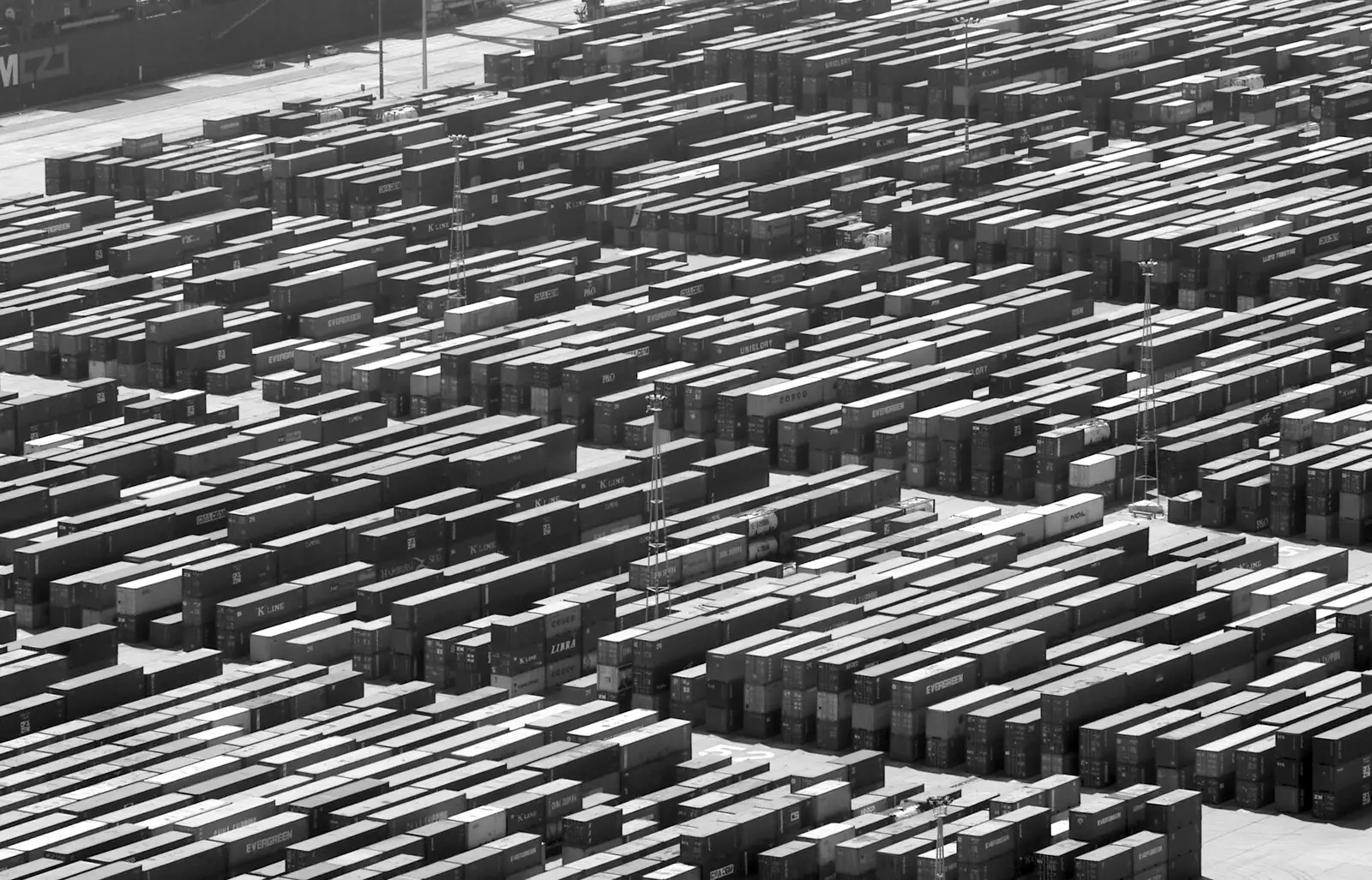 Thousands of containers lined up on the dockside, from Montjuïc and Sant Feliu de Guíxols, Barcelona, Catalunya - 30th April 2005