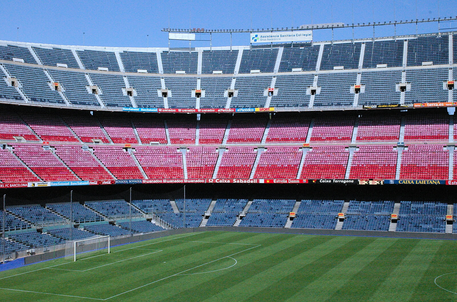 Some kind of football stadium from Montjuïc and Sant Feliu de Guíxols, Barcelona, Catalunya - 30th April 2005