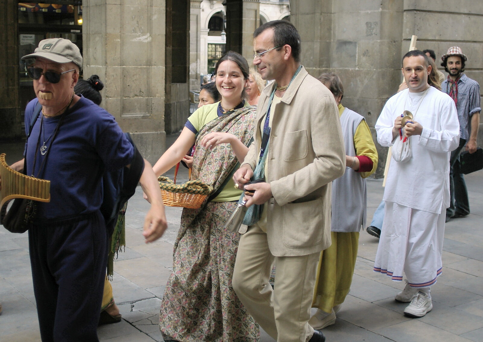 The Krishnas pass by from Montjuïc and Sant Feliu de Guíxols, Barcelona, Catalunya - 30th April 2005