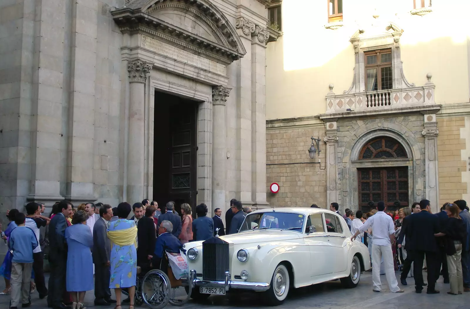 A wedding with a Rolls Royce takes place, from Montjuïc and Sant Feliu de Guíxols, Barcelona, Catalunya - 30th April 2005