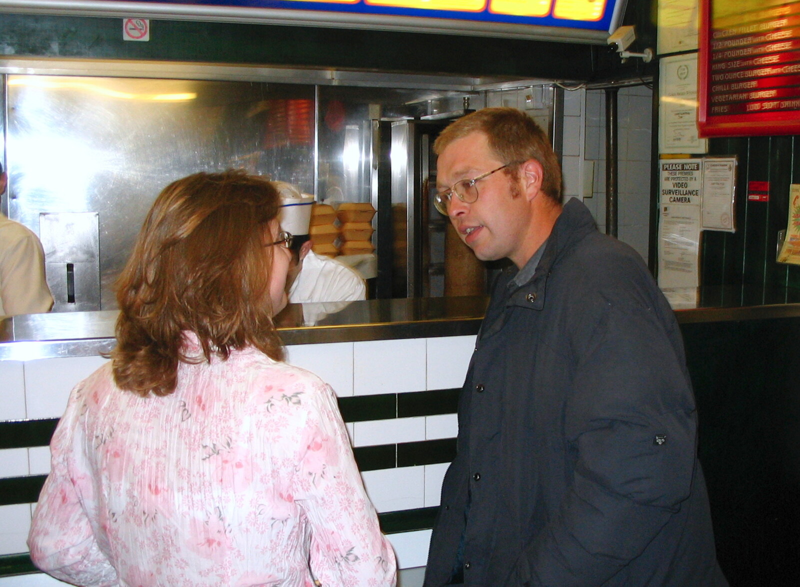 Suey and Marc in the kebab shop from Music at the Waterfront and Upstairs at Revolution Records, Diss - 8th May 2005