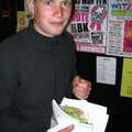 Phil looks startled in the kebab shop, Music at the Waterfront and Upstairs at Revolution Records, Diss - 8th May 2005