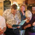 Alan scopes out the menu, The BSCC Weekend Trip to Rutland Water, Empingham, Rutland - 14th May 2005