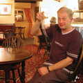 Paul's glass is empty, The BSCC Weekend Trip to Rutland Water, Empingham, Rutland - 14th May 2005