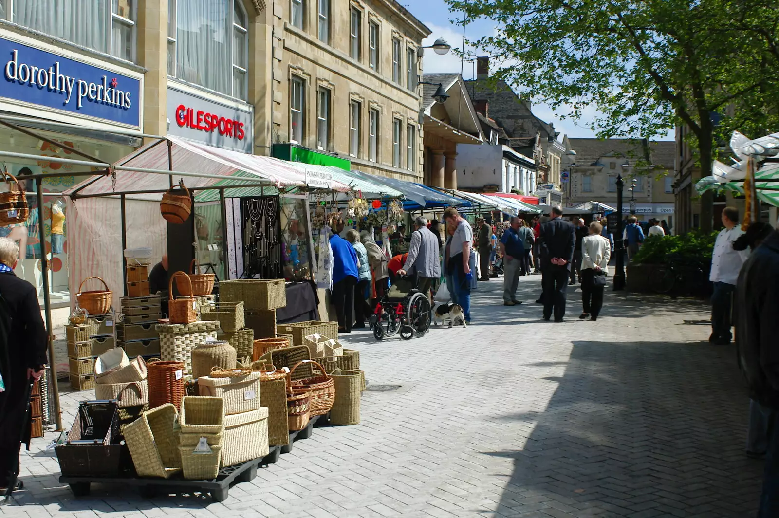 A wicker basket stall, from A Postcard From Stamford, Lincolnshire - 15th May 2005