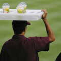 Some dude with drinks on his head, The Padres at Petco Park: a Baseball Game, San Diego, California - 31st May 2005