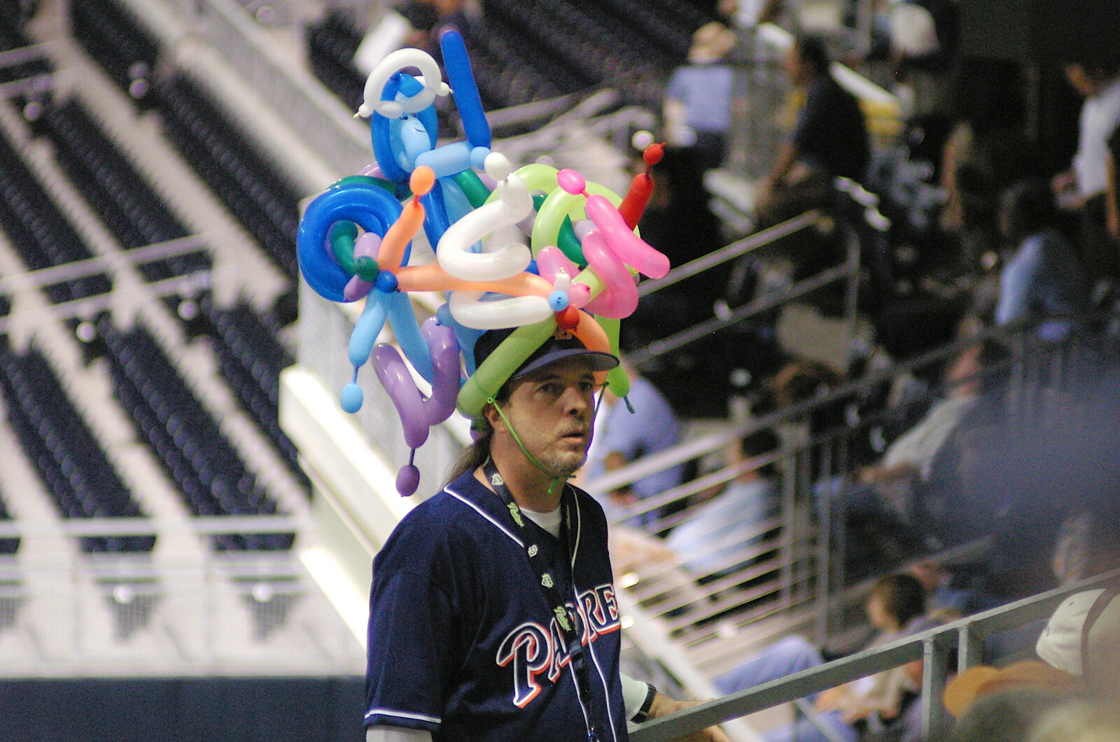 The guy with the balloon hat from The Padres at Petco Park: a Baseball Game, San Diego, California - 31st May 2005
