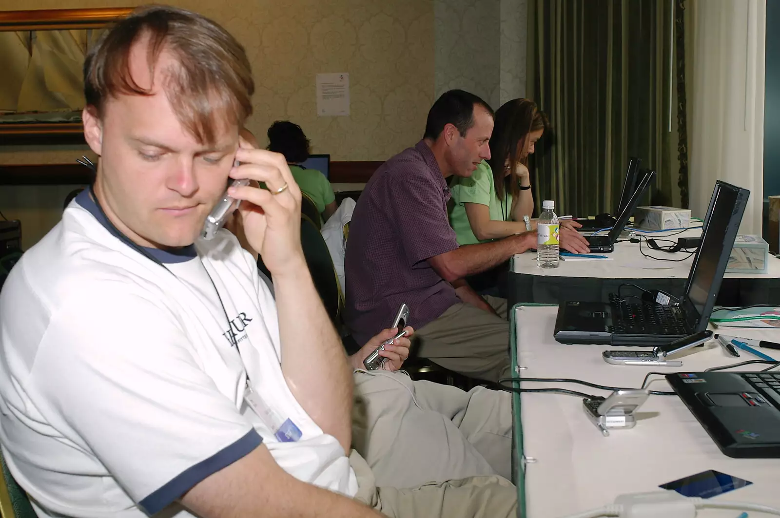 Nick's on the phone, from The BREW Developers Conference, San Diego, California - 2nd June 2005