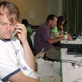 Nick's on the phone, The BREW Developers Conference, San Diego, California - 2nd June 2005
