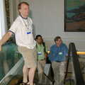 Nick, Amit and Luke ascend the escalator, The BREW Developers Conference, San Diego, California - 2nd June 2005