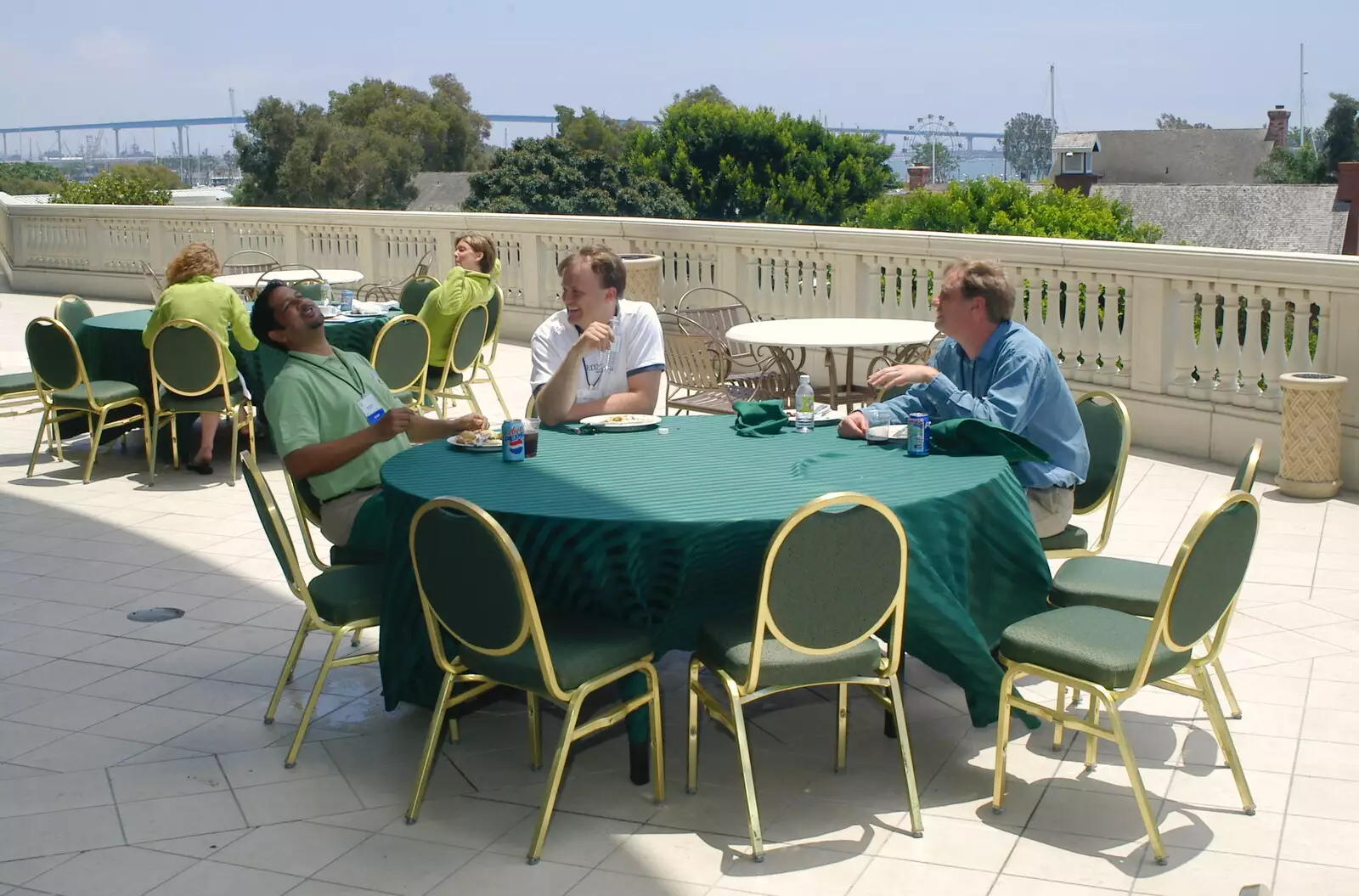 Breakfast with the Coronado Bridge in the background, from The BREW Developers Conference, San Diego, California - 2nd June 2005