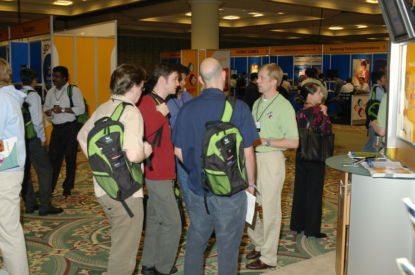 Delegates and official Qualcomm backpacks from The BREW Developers Conference, San Diego, California - 2nd June 2005