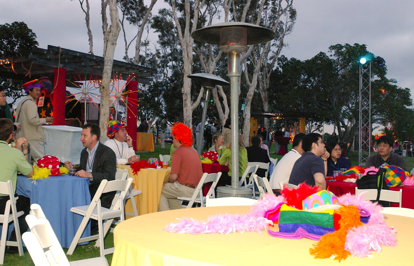 The tables are supplied with carnival stuff from The BREW Developers Conference, San Diego, California - 2nd June 2005