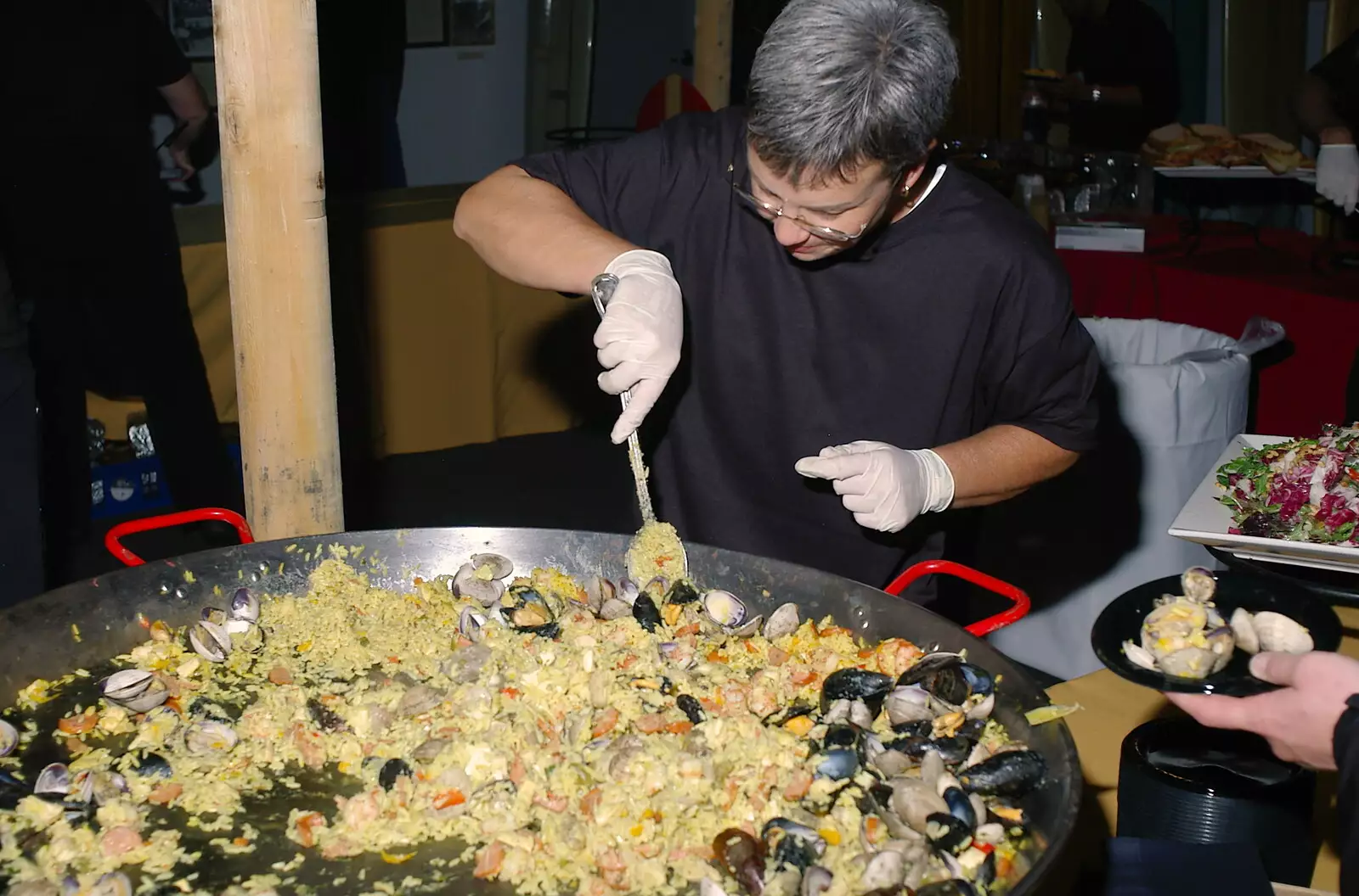 A seafood paella on the go, from BREW Fest and Huey Lewis and the News, Balboa Park, San Diego, California - 2nd June 2005