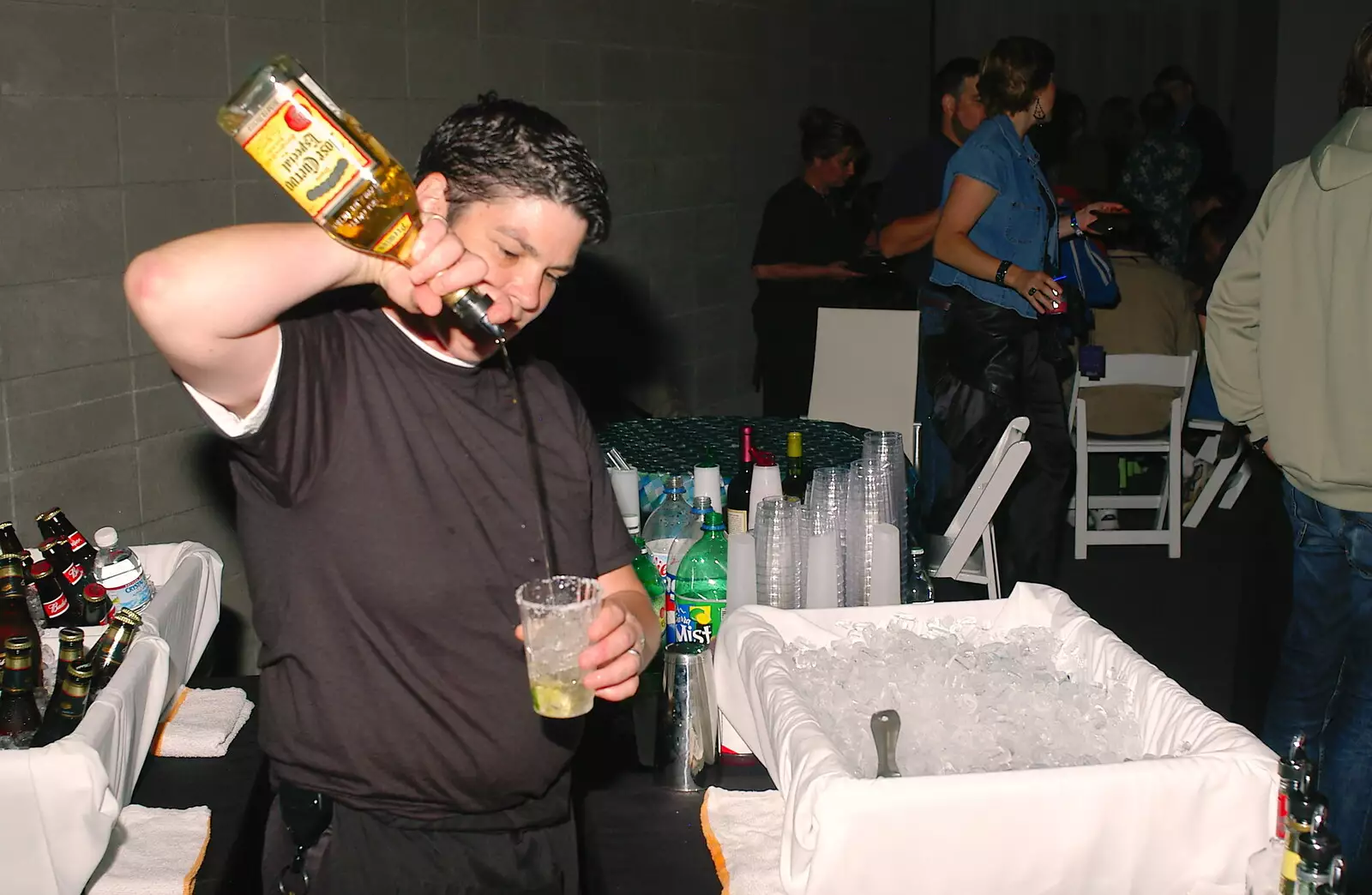 A good slug of tequila is poured, from BREW Fest and Huey Lewis and the News, Balboa Park, San Diego, California - 2nd June 2005