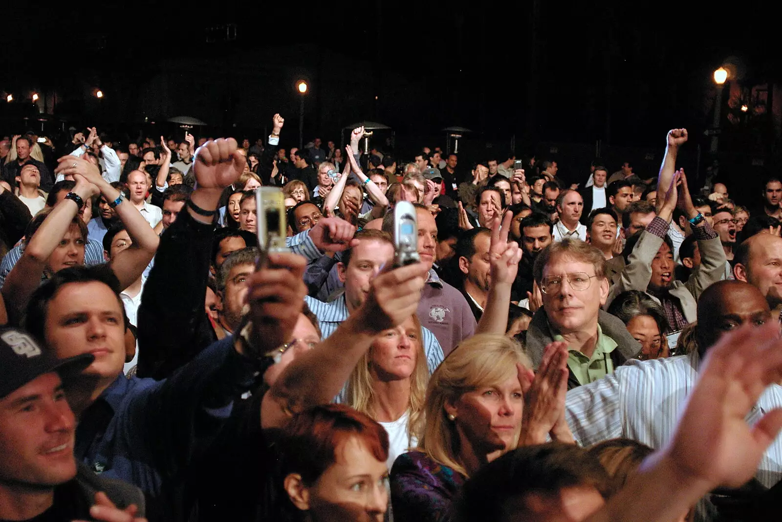 It's the dawn of mobile phone photos at gigs, from BREW Fest and Huey Lewis and the News, Balboa Park, San Diego, California - 2nd June 2005